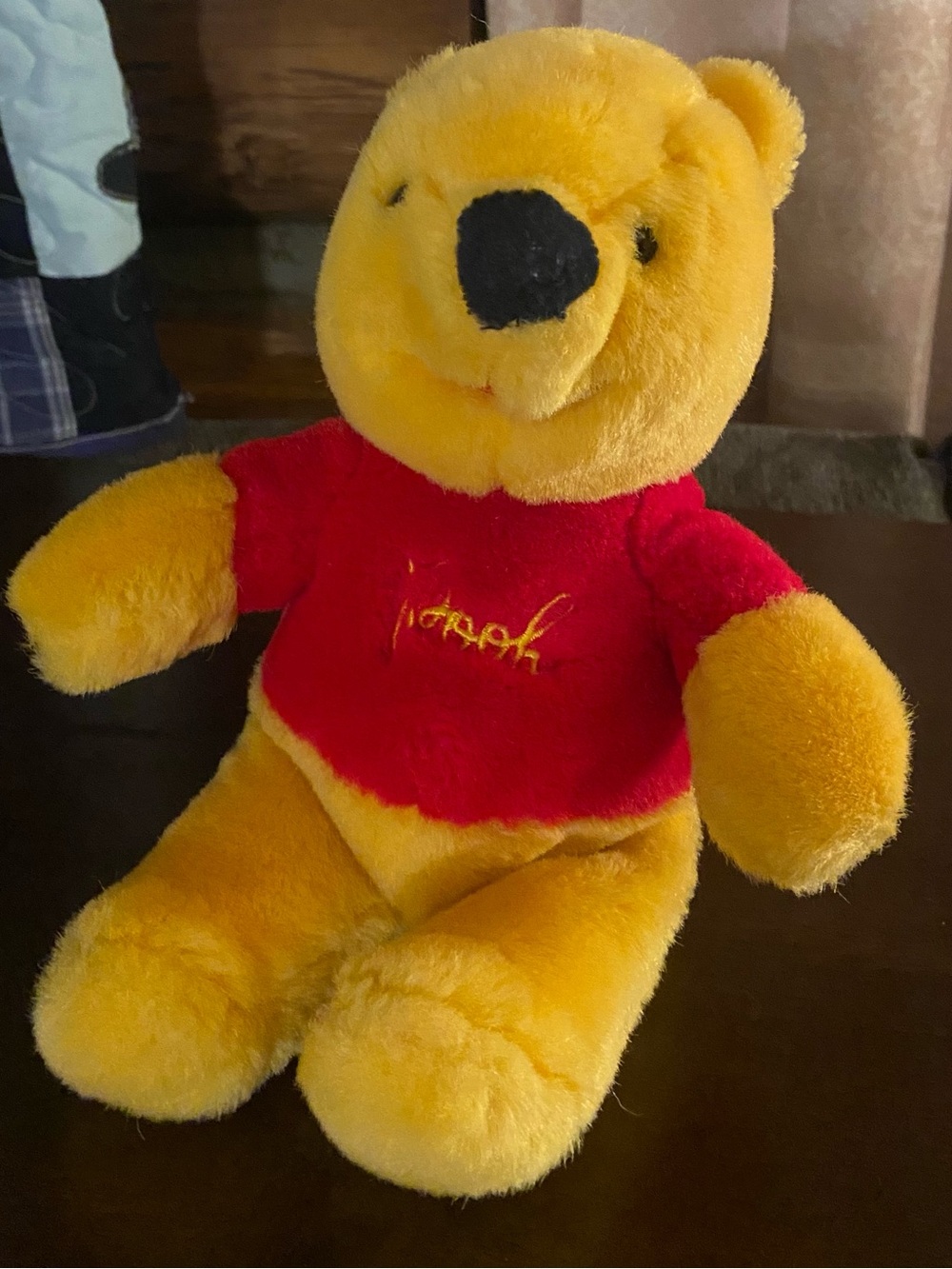 Vintage Sears Gund Winnie the Pooh Plush Bear with Red Shirt Stuffed Animal